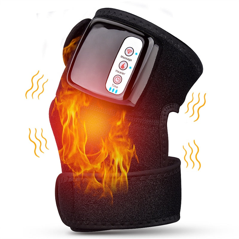 Electric Heating Knee Massager – Heated Vibration Knee Support for Pain Relief & Recovery