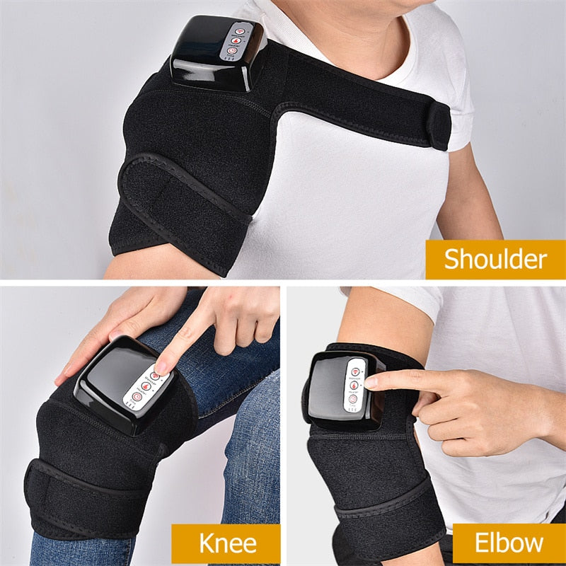 Electric Heating Knee Massager – Heated Vibration Knee Support for Pain Relief & Recovery